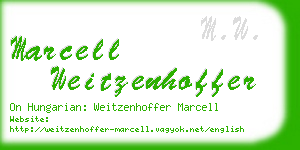 marcell weitzenhoffer business card